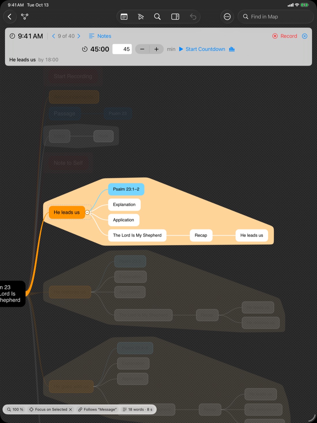 FerventMind on iPad: Present
